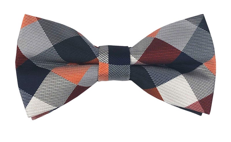 Elfeves Men Big Boys Slim Modern Bow Ties Set Menswear Elegant Luxury Unique Formal Bowties in Red Grey White - Image 2