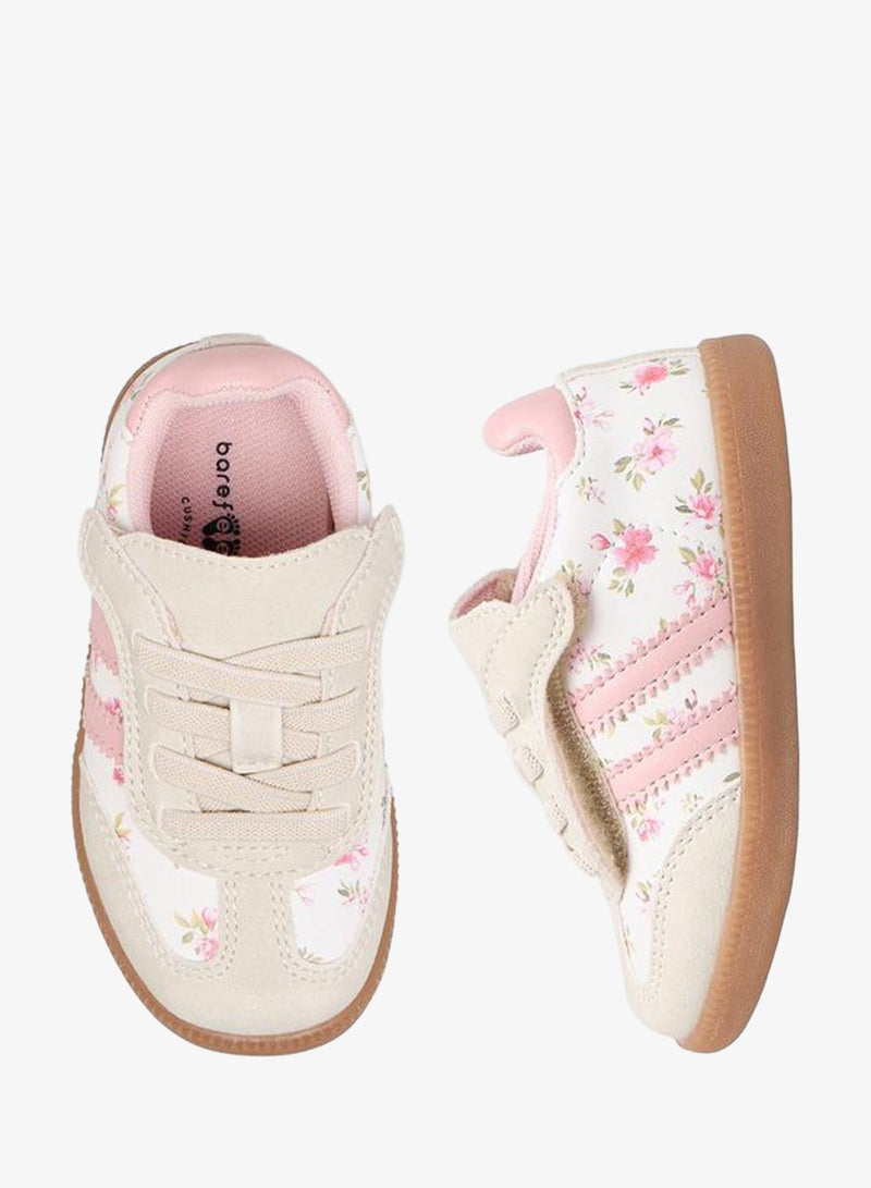 Barefeet Girls Printed Hook & Loop Ankle Sneakers - Image 1
