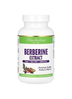 Paradise Herbs Paradise Herbs, Berberine Extract, 500 mg, 180 Vegetarian Capsules 