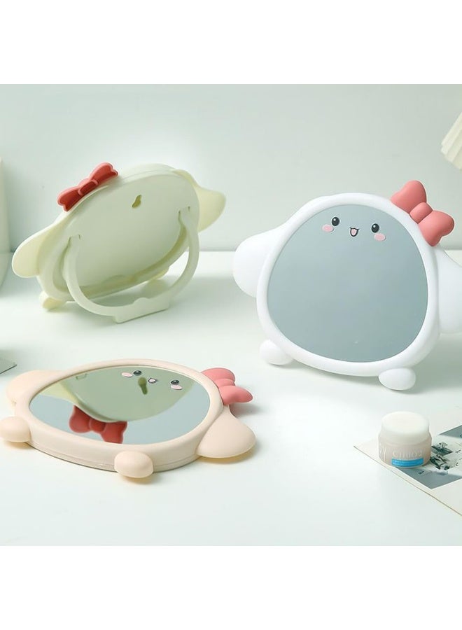 مرآه للتجميل شكل كيوت يمكن تعليقها على الحائط او تثبت على الطاوله متعدده الالوان - Image 5