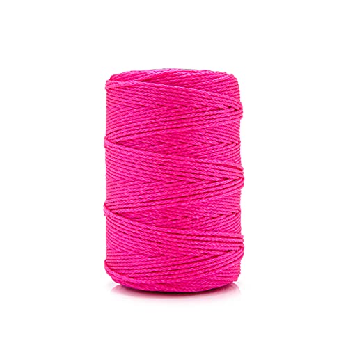 HONGDA Nylon Twine, 500 Feet #18 Braided Nylon Mason line String Perfect for Masonry Jobs and for The Layout of General Construction, Gardening, DIY Project, Fluorescent Pink - Image 2