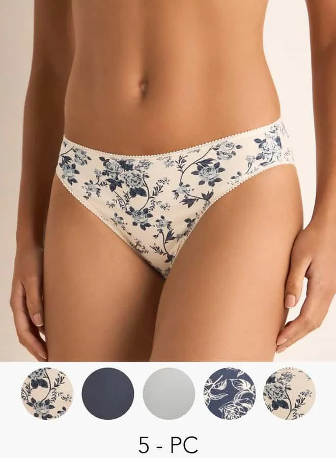 Splash FAV Set of 5 - Assorted Bikini Briefs with Bow Detail
