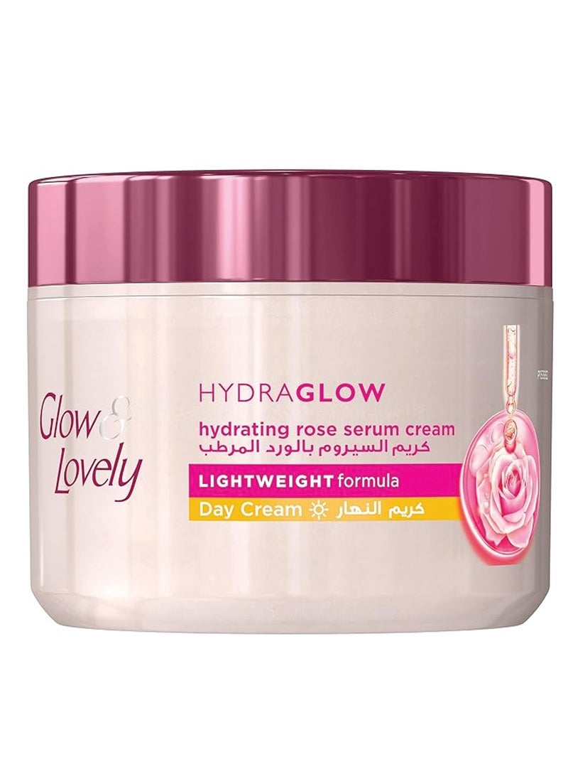 Glow & Lovely Hydraglow Day Cream Hydrating Rose Serum Cream Lightweight 50g 