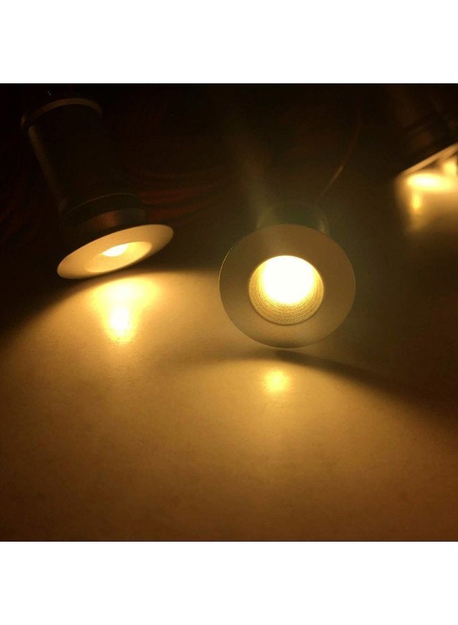 AIBOO 12V Under Cabinet LED Lights 9 Packs of Recessed Mini Downlights for Indoor with Hard Wired Cable and Connectors for Stair Step Furniture Showcase Lighting (Warm White) - Image 4