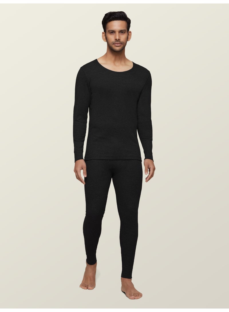 اكس واي اكس اكس مجموعة حرارية للرجال، مضادة للبكتيريا، لطيفة على البشرة مع الاحتفاظ بالحرارة، مجموعة Iللملابس الداخلية الحرارية بمقاس عادي - Image 1