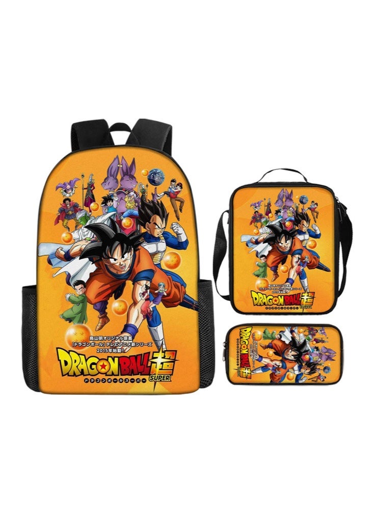 Dragon Ball Super backpack Pencil Case Satchel three-piece suit men and women leisure sports travel backpack student school backpack - Image 1