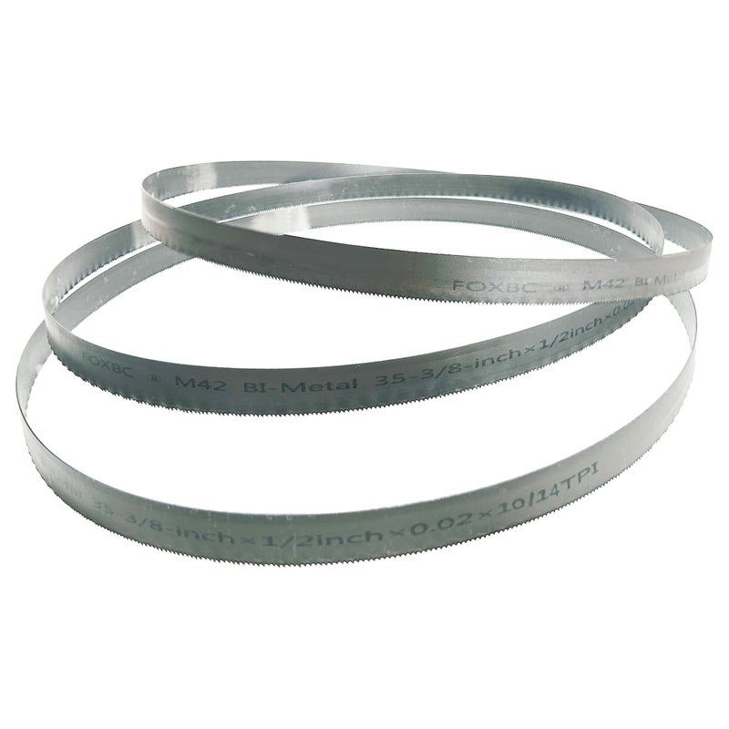 Foxbc 35-3/8 Inch Bandsaw Blade 10/14 Tpi For Milwaukee Portable Band Saw Blade  35-3/8"" X 1/2"" X .020"" 10/14 Tpi  3-Pack - Image 1
