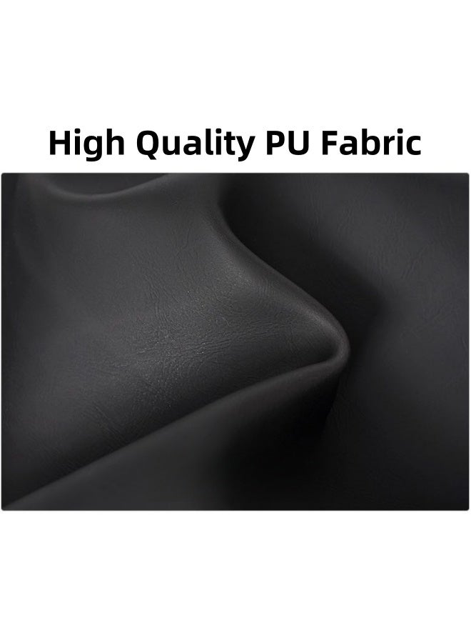 Men's Contrast Color Backpack, Boys' Large Capacity School Bag Back Bag Laptop Bag Office Bag Briefcase, PU Leather Notebook Bag College Bag Tourist Bag Office Bag for Teenager/College Students - Image 4