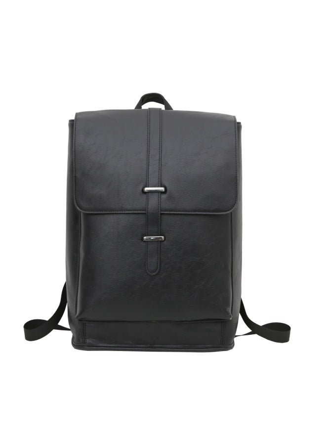 Men's Contrast Color Backpack, Boys' Large Capacity School Bag Back Bag Laptop Bag Office Bag Briefcase, PU Leather Notebook Bag College Bag Tourist Bag Office Bag for Teenager/College Students - Image 1