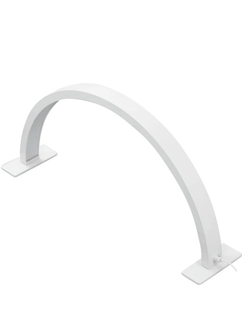M55 Half Moon light 21.7 Inch Arch Shape Manicure Light 3000K-6000K Lamp Adjustable Brightness Desk Lash Light for Nails Tattoo Beauty Salon (White) - Image 3