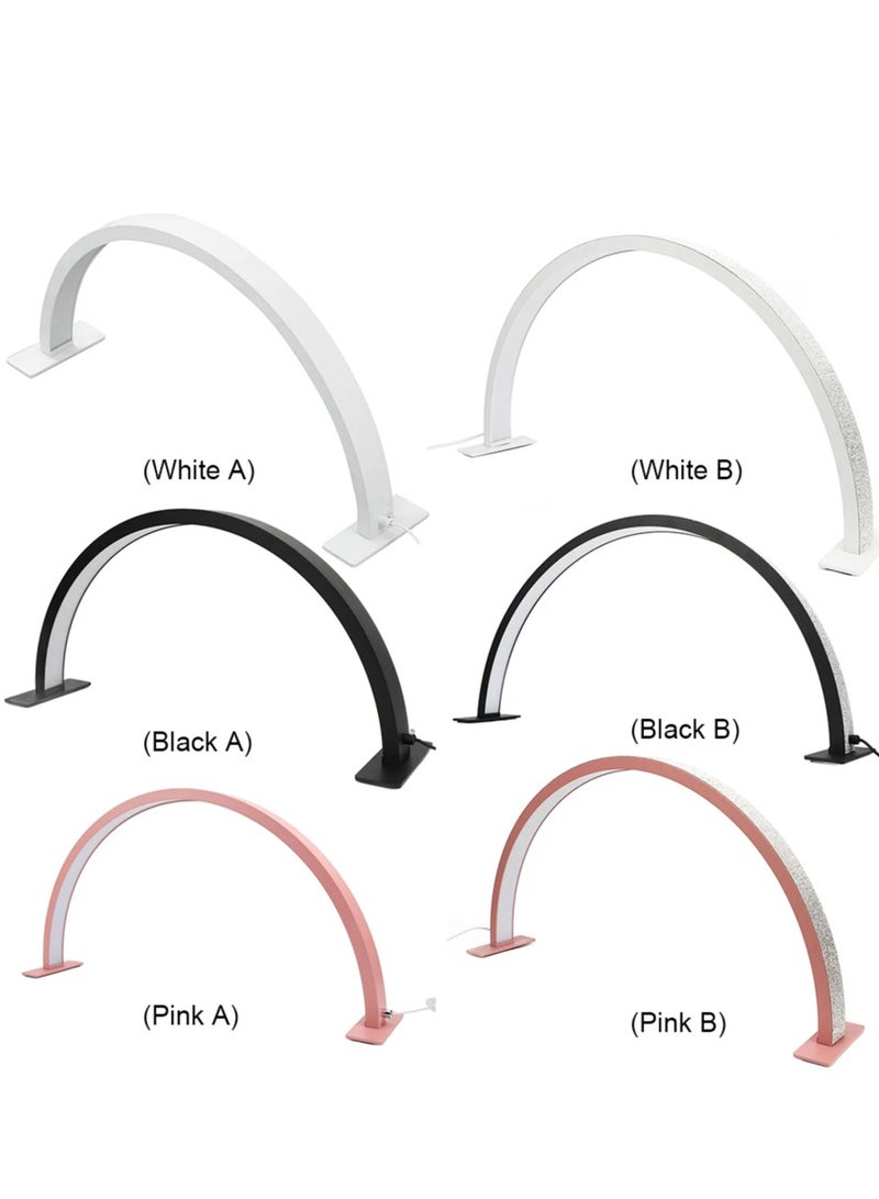 M55 Half Moon light 21.7 Inch Arch Shape Manicure Light 3000K-6000K Lamp Adjustable Brightness Desk Lash Light for Nails Tattoo Beauty Salon (White) - Image 4