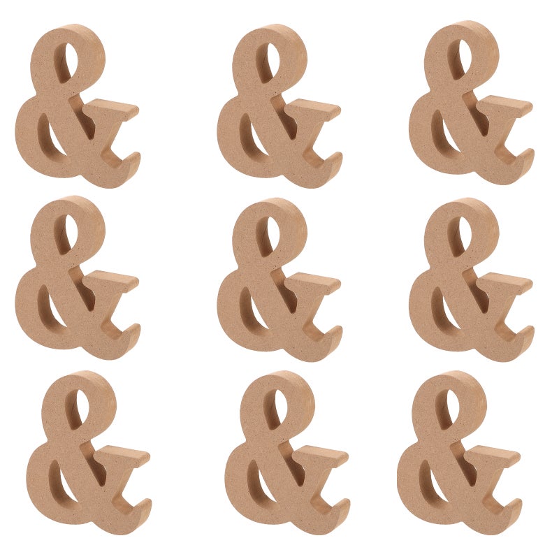 10PCS Symbols Cutouts Blank Wood Painting Signs for Crafts DIY - Image 1