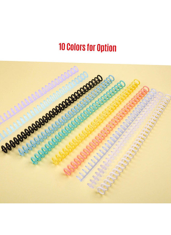 Kw-trio 10pcs Plastic 30-Hole Loose Leaf Binders Ring Binding Spines Combs 85 Sheets Capacity for DIY Paper Notebook Album Office School Supplies  - Image 2