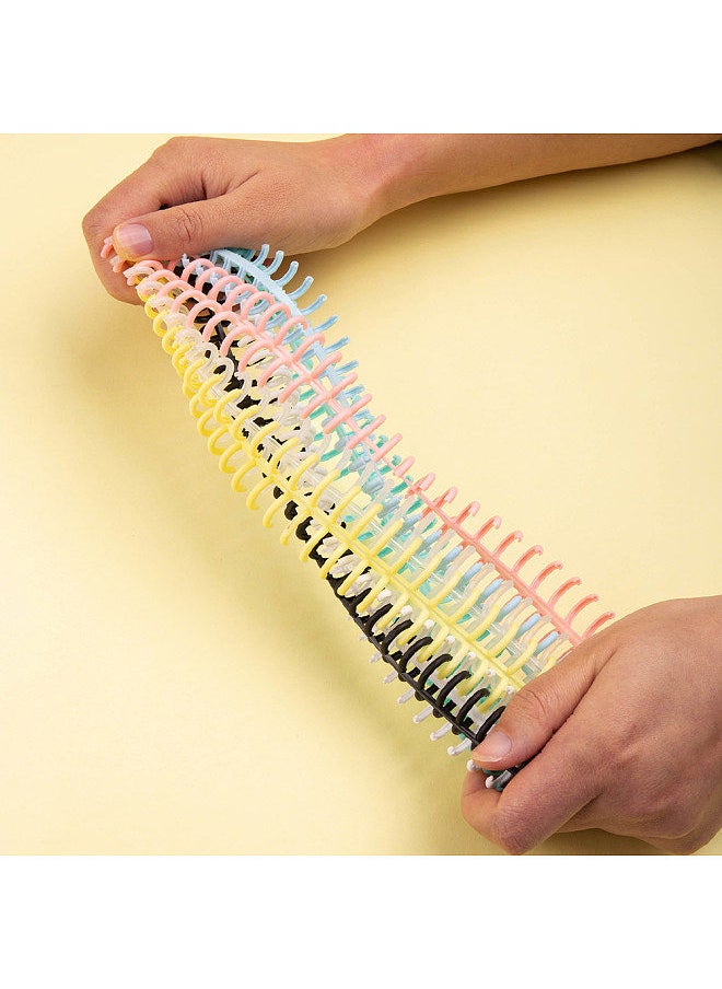 Kw-trio 10pcs Plastic 30-Hole Loose Leaf Binders Ring Binding Spines Combs 85 Sheets Capacity for DIY Paper Notebook Album Office School Supplies  - Image 5