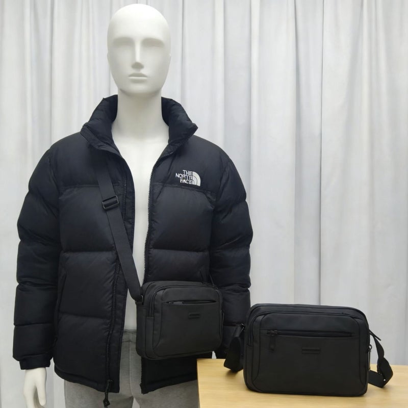 Men's Business Casual Crossbody Shoulder Bag Waterproof Lightweight Nylon Fits 15.6 Inch Laptop - Image 2