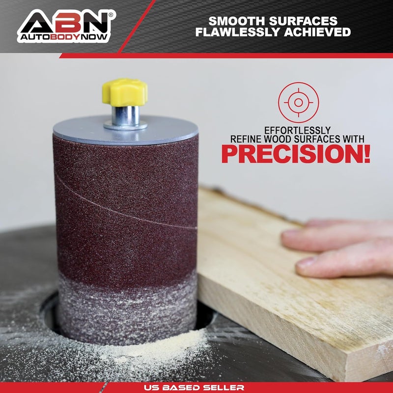 ABN Aluminum Oxide Spindle Sanding Sleeves 18-Pack – 4.5in Length, Assorted 80 120 240 Grit, 1/2in to 3in Sandpaper - Image 4