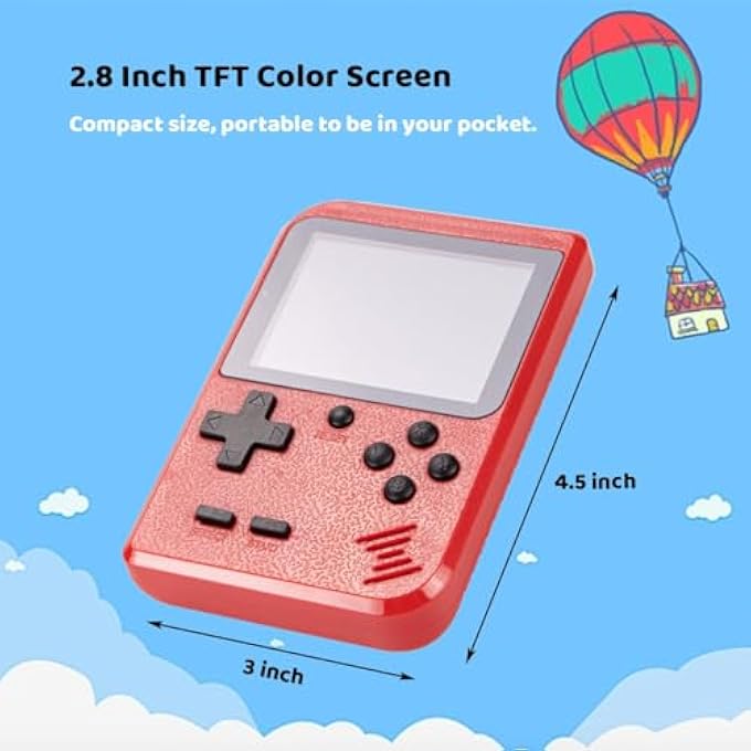 HANDHELD VIDEO GAME CONSOLE WITH 400 RETRO CLASSICAL FC GAME FOR BOY GIRL, 2.8 INCH, RECHARGEABLE BATTERY, BIRTHDAY PRESENT FOR KIDS - Image 4