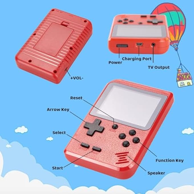 HANDHELD VIDEO GAME CONSOLE WITH 400 RETRO CLASSICAL FC GAME FOR BOY GIRL, 2.8 INCH, RECHARGEABLE BATTERY, BIRTHDAY PRESENT FOR KIDS - Image 5