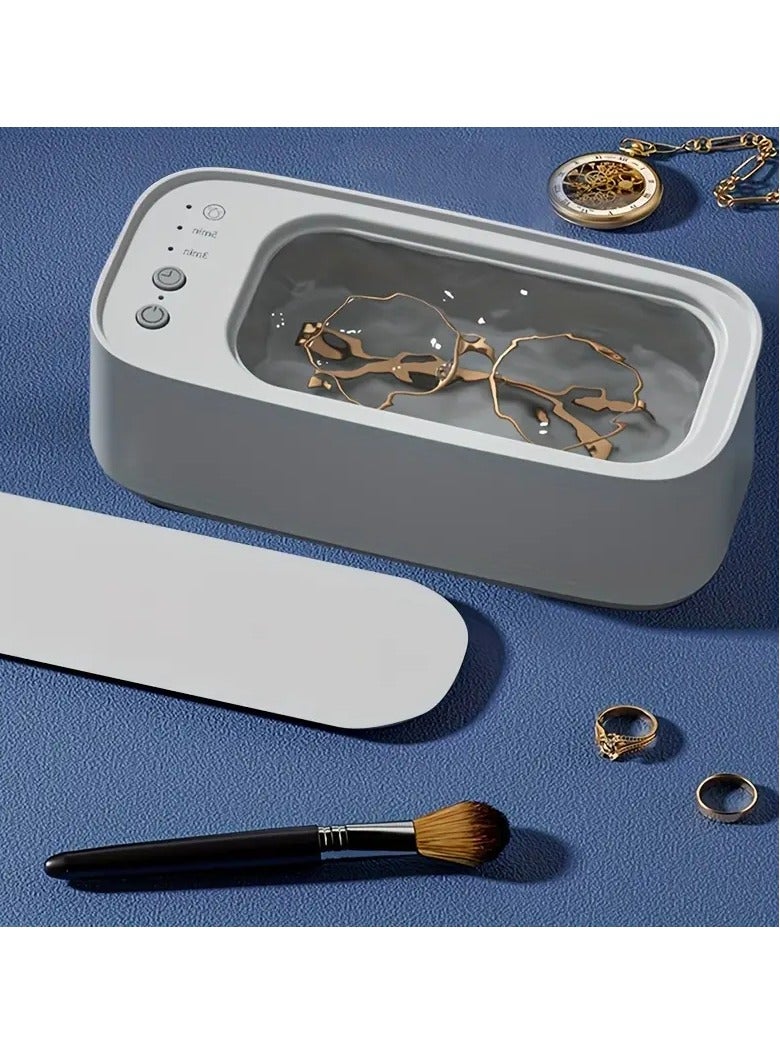 Multifunctional Ultrasonic Cleaner For Glasses, Jewelry, And Watches - Portable High-Frequency Vibrational Cleaning Machine, Rechargeable 500mAh Lithium Battery, USB Powered, 47kHz Deep Cleaning For - Image 1