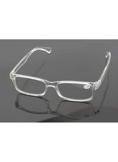 V.W.E. 2 Pairs Casual Fashion Rectangular Reading Glasses Stylish Simple Readers Magnification (Clear 1.50)  - Image 2
