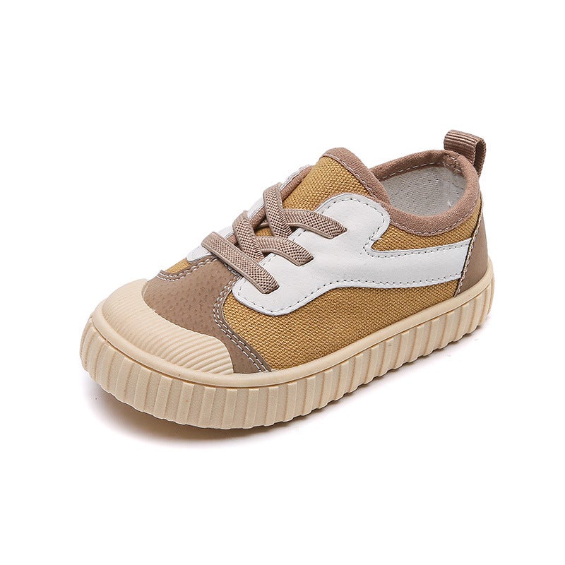 2024 Spring Autumn Kids Canvas Sneakers Yellow 
