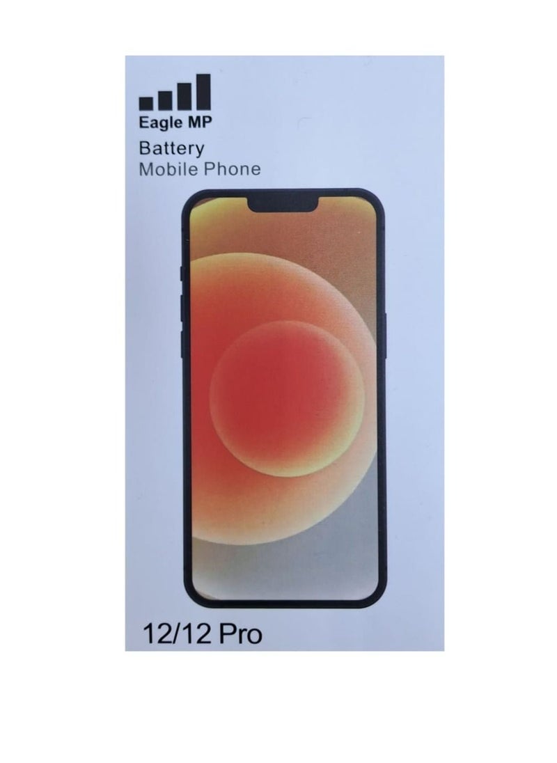 Eagle MP Replacement Battery for iPhone 12 / 12 Pro – High-Capacity Internal Li-ion Battery | Safe, Long-Lasting Power | Compatible with iPhone 12 Models A2172, A2403 & iPhone 12 Pro Models A2341, A2407 – Black - Image 1