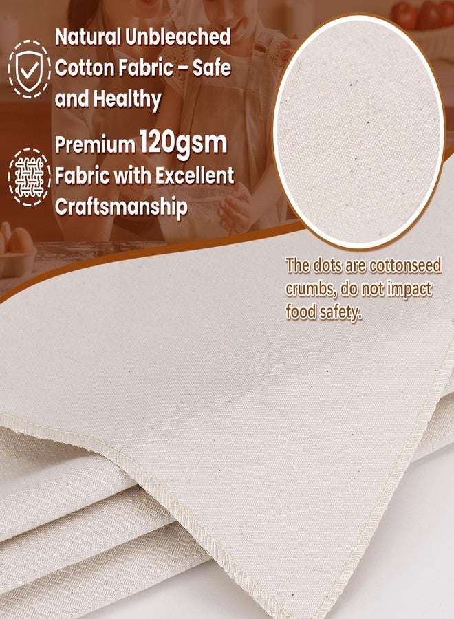 Dreamtop 3Pcs All-cotton Tea Towels for Baking Sourdough - L: 35"x 26",M: 30"x 17",S: 17"x 14", Unbleached Bread Proofing Cover Cloth with Dough Scraper, Flour Sack Towels for Dough Raising Baguettes - Image 4