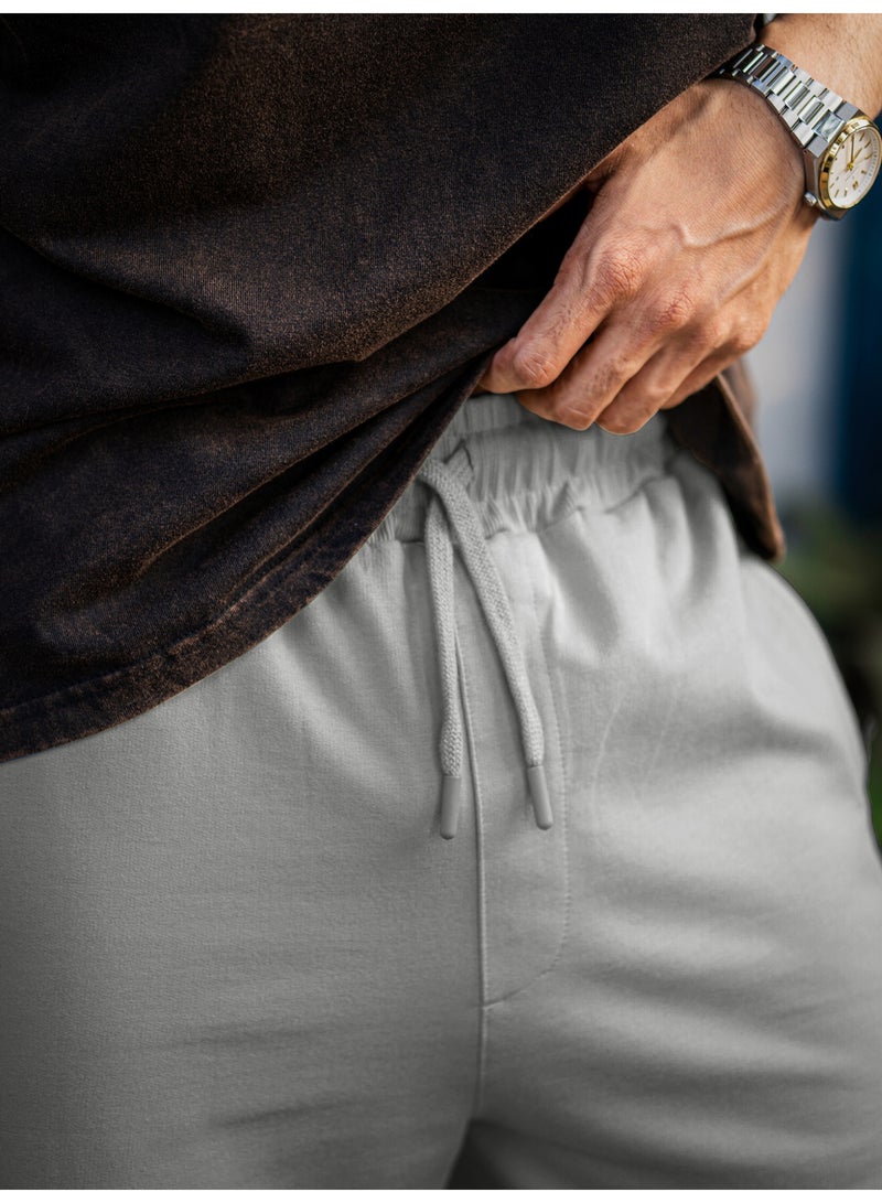 Maniac Mens ColorBlock Silver Grey and Brown Color Baggy Fit Pant - Image 5