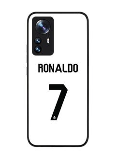 Rugged Black edge case for Xiaomi 12X Slim fit Soft Case Flexible Rubber Edges Anti Drop TPU Gel Thin Cover - Ronaldo Real Jersey