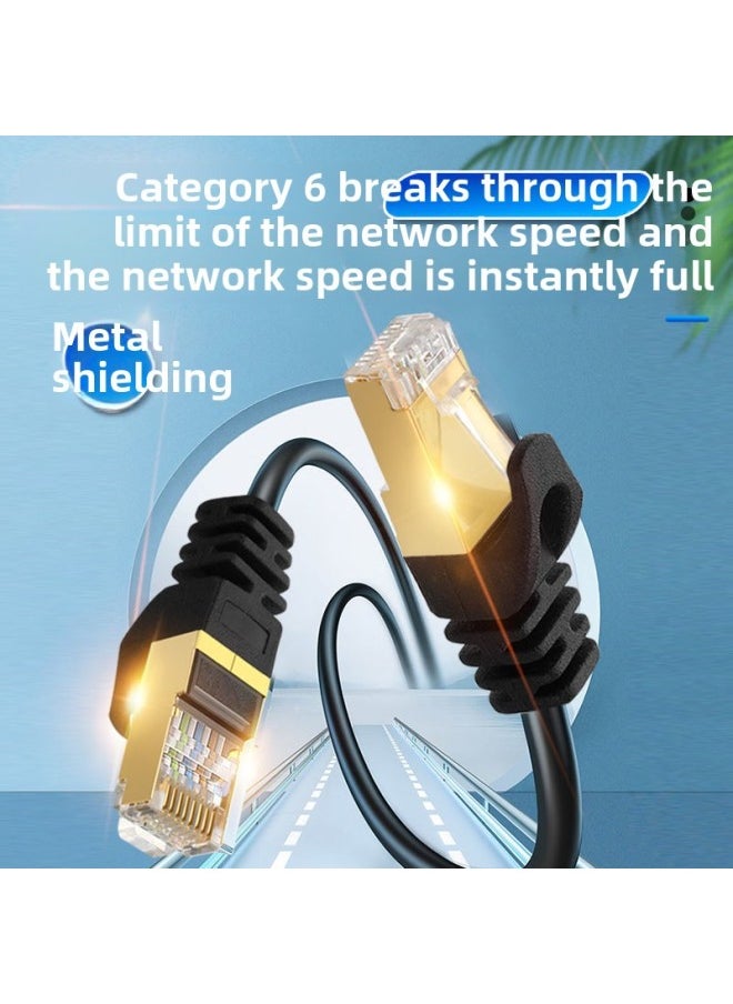 Generic High-speed Gigabit Six-class Network Cable 0.5/20/100 M Home Router Computer Monitoring Broadband Network Cable-Color: (gold-plated Head Upgrade * Ten Years Of Duration) Category 6 Gigabit-Line Length:15m  - Image 1