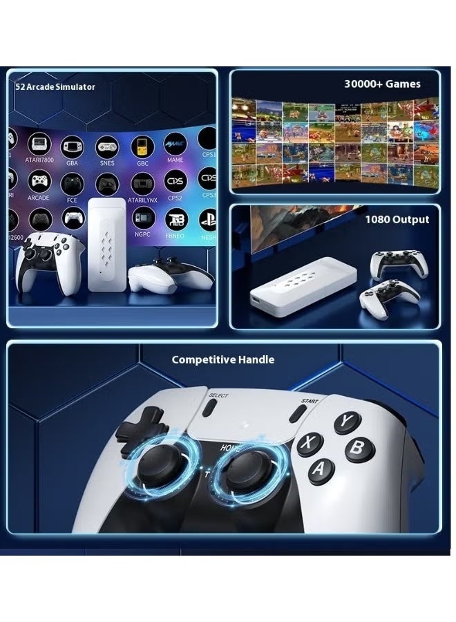 جهاز ألعاب فيديو كلاسيكي بدقة 4K عالية الوضوح | ذاكرة داخلية 128 جيجابايت تضم أكثر من 40,000 لعبة كلاسيكية | وحدتا تحكم لاسلكيتان بتردد 2.4 جيجا هرتز | جهاز تلفزيون يعمل بمجرد التوصيل، متوافق مع PS1/GBA/Arcade/FC/SEGA - Image 2