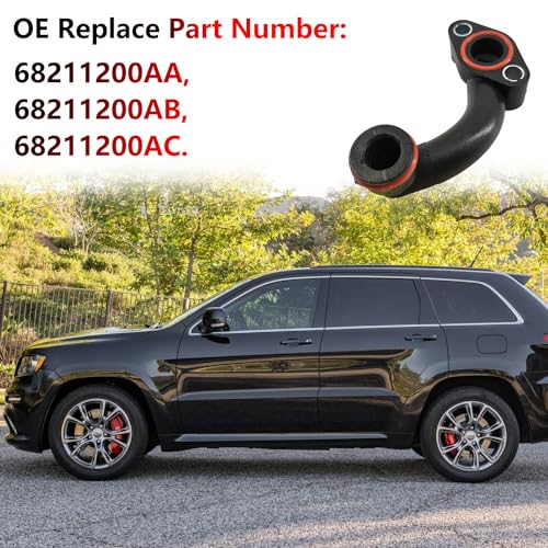 BSNOVT Engine Coolant Bypass Pipe Replace 68211200AC for Jeep Grand Cherokee 20152019 for Ram 1500 20152018 Water By Pass Tube - Image 3