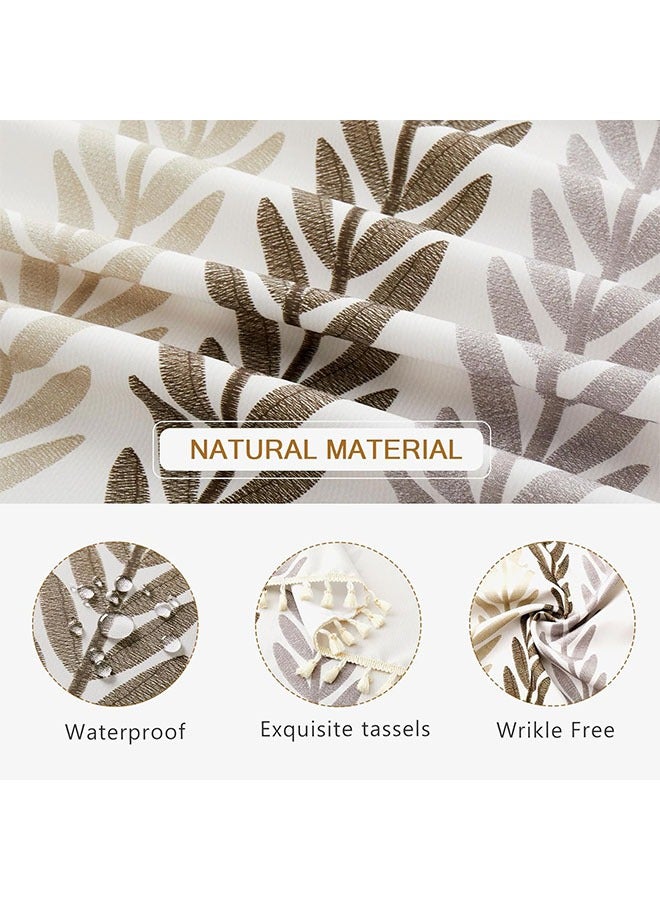 FLYROAD 90*140CM Waterproof Tablecloth, Embroidered Burlap Linen Tassel Tablecloth, Heavy Duty Wrinkle Resistant Rectangular Tablecloth,for Home or Outdoor - Image 3