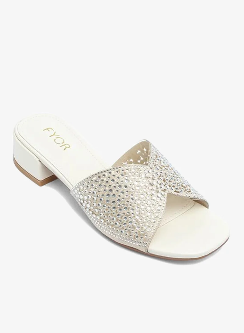 FYOR Stylish Ornate Evening Slide Heel  AJ 019