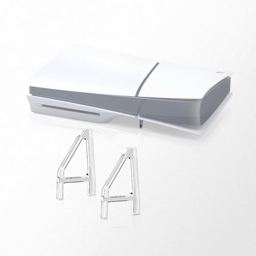 XBERSTAR Stand for PS5 Slim, for ps5 pro Cooling Feet, Horizontal Placement Bracket Holder for PS5 Slim Console Flat Stand (Disc Edition-A) - Image 1