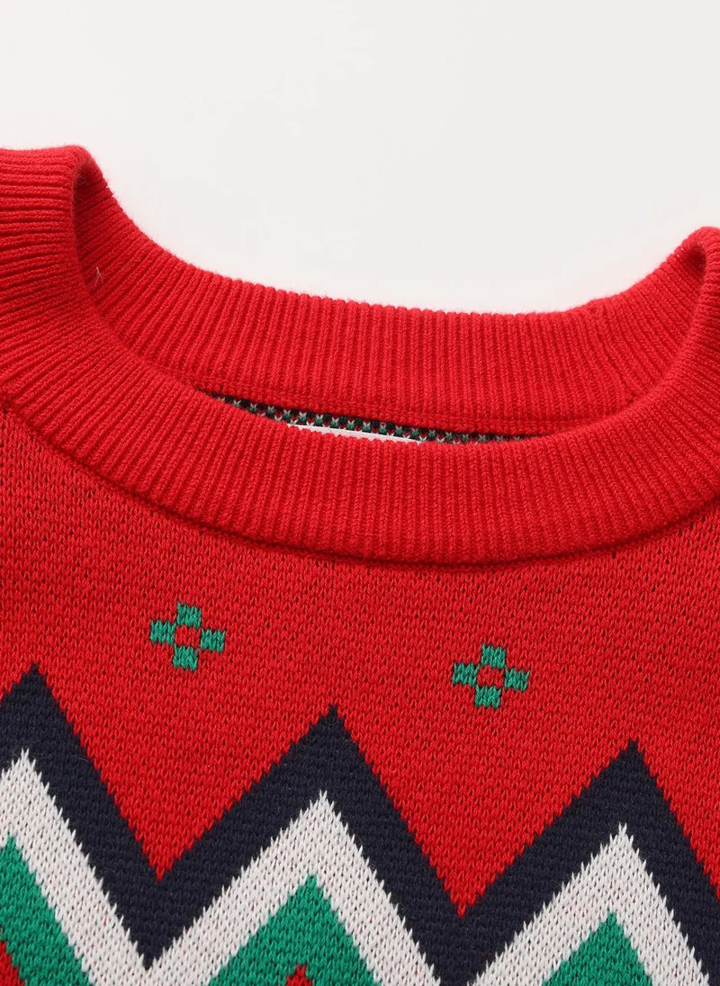 بالابالا كنزة دائرية الرقبة للأطفال للجنسين