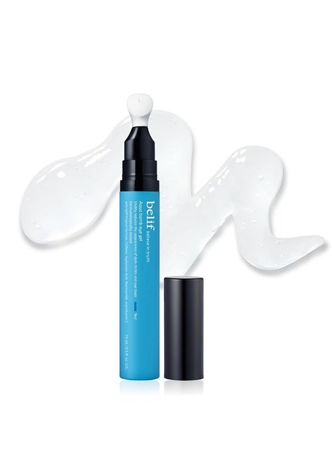 بليف Aqua Bomb Cooling Eye Gel - الكافيين وحمض الهيالورونيك للانتفاخ والترطيب ، النياسيناميد وفيتامين ج للهالات السوداء ، الأدينوزين والكولاجين للنفخ والشد ، العناية بالبشرة الكورية - Image 1