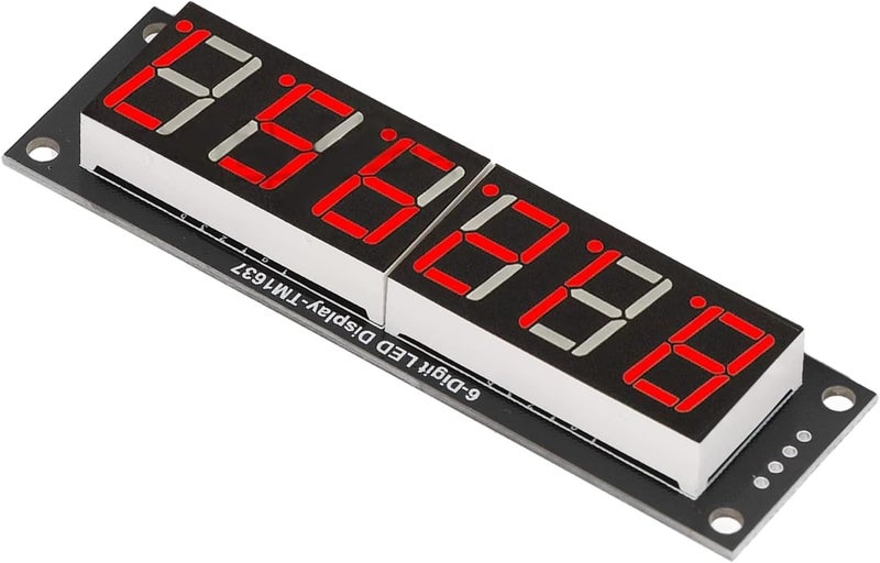 Digital Tube Display Module 6 Digit 7 Segment 0.56in Red LED with TM1637 Drive Chip for Equipment and Devices - Image 2