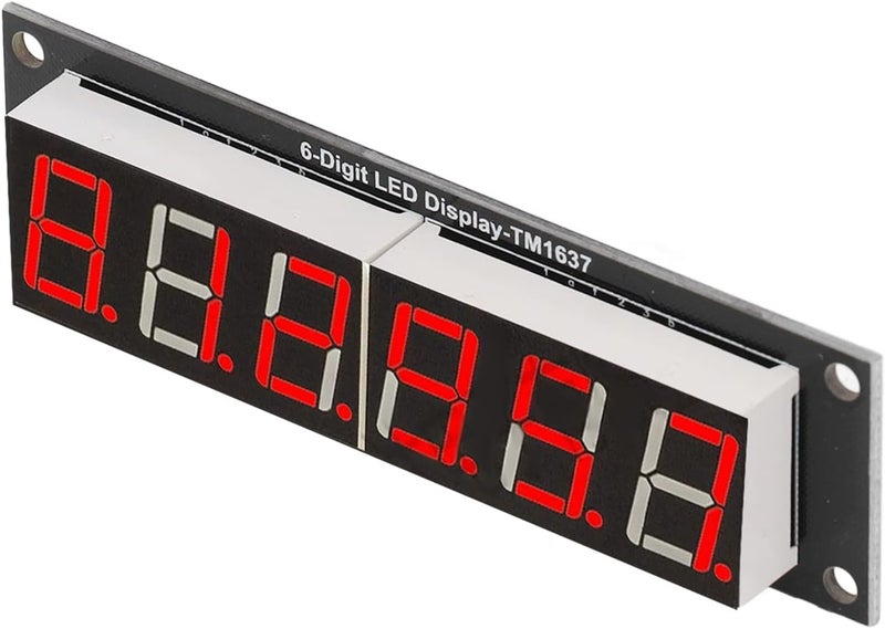 Digital Tube Display Module 6 Digit 7 Segment 0.56in Red LED with TM1637 Drive Chip for Equipment and Devices - Image 1