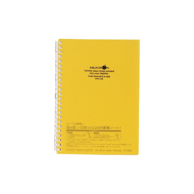 LIHIT LAB. Refillable Notebook (Journal), Lined Paper, 8.3 x 6.1 inches, Yellow (N1658-5) - Image 2