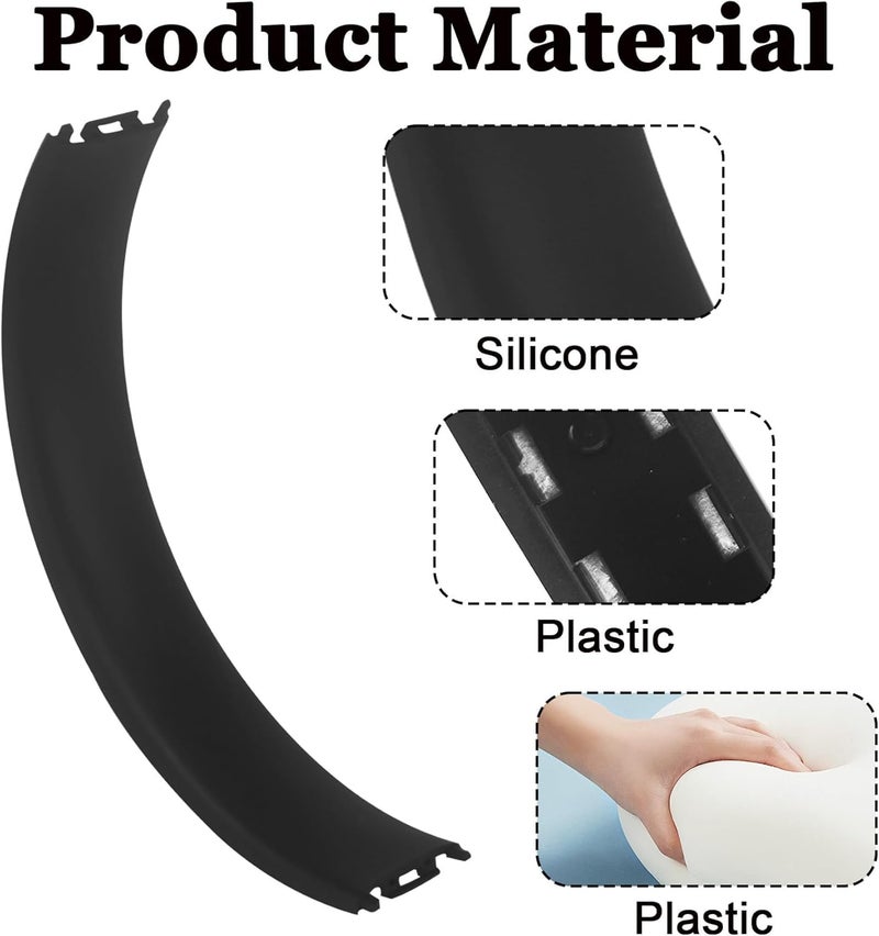 Adhiper Studio Pro Replacement Headband & Hinge & Cushion Replacement for Beats Studio Pro Headphone,Durable Parts Accessories Repair Kit Setï¼ˆBlackï¼‰ - Image 4