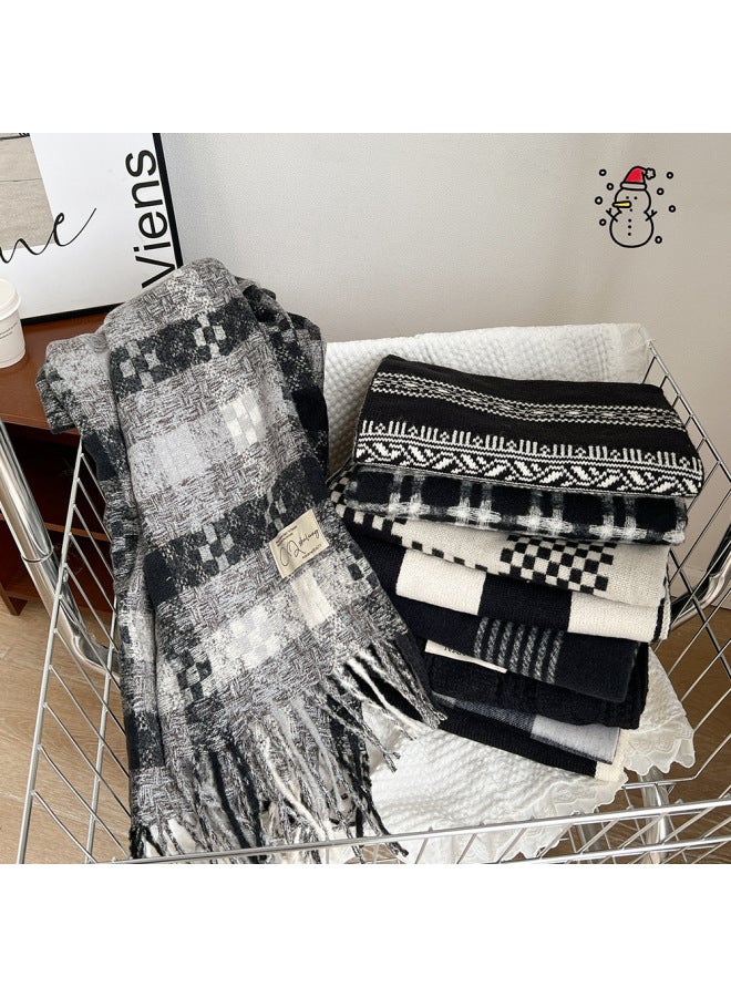 New Black Scarf For Both Men And Women, With A Cozy And Fragrant Atmosphere. Warm Scarf With A Textured Shawl - Image 2