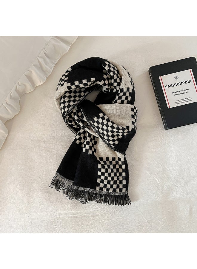 New Black Scarf For Both Men And Women, With A Cozy And Fragrant Atmosphere. Warm Scarf With A Textured Shawl - Image 1