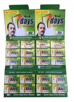 TREET 7 Days Platinum Double Edge Safety Razor Blades 100 Blades (20X5)  - Image 1