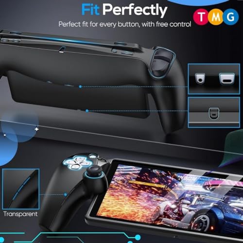 New World Protective Case for Playstation Portal, Silicone Cover for PS Portal Soft Grip Cover Case Protector with Full Protection Grips Accessories Kit for Playstation Remote Player. (Black) - Image 4