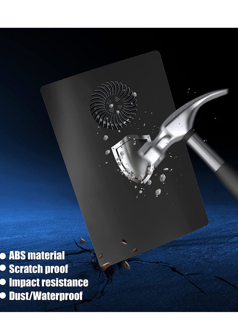 Generic - PS5 Console Cover Plates for Digital Edition, Hard Shockproof Anti-Scratch Playstation 5 Console Replacement Faceplate, Protective PS5 ABS Shell with Fan Vents for PS5 Digital Edition Black Plates - Image 1
