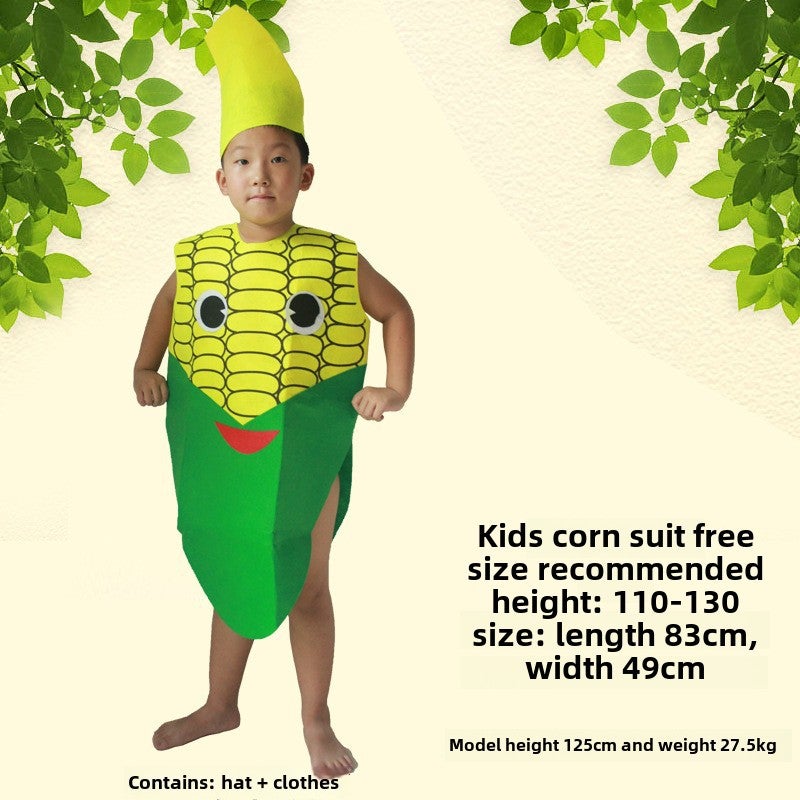 Kids Fruit Vegetable Costume Pineapple Grape Strawberry Corn Dancewear Carrot - Image 2