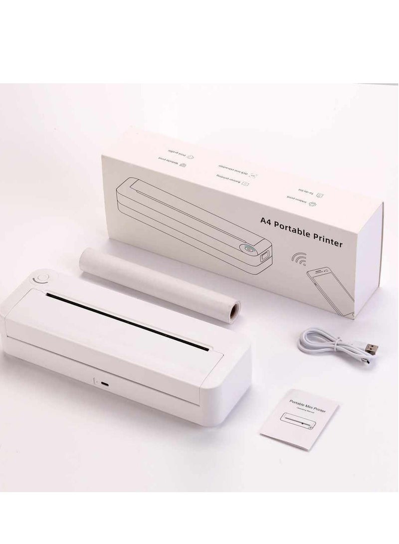 A4 Portable Thermal Printer Supports Wireless Mobile Travel Printers For Car & Office Bluetooth Printer Compatible With Phone & Laptop - Image 1