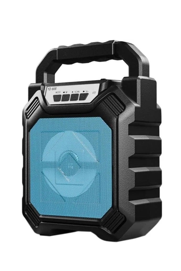 BDT FJ668  Wireless Bluetooth Speaker with AI and Pure Surround Sound, Multi-Color RGB Lighting with Carrying Strap, Multiple Compatibility Modes, FM Radio, Memory, - Image 2