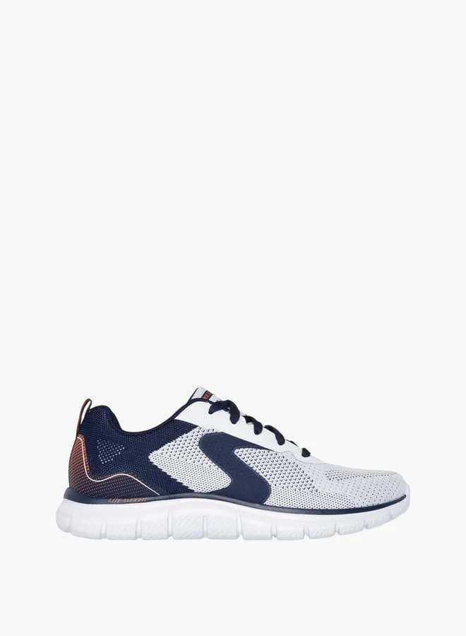 سكيتشرز Men's Logo Detail Sports Shoes With Lace-Up Closure - Track